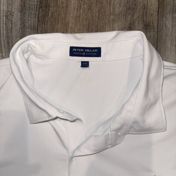 Peter Millar Crown Crafted Vanderbilt Commodores Polo Shirt Mens XXL White - Picture 4 of 6